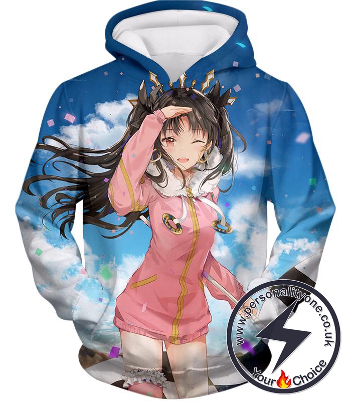 Fate Stay Night Cool Rin Tohsaka Summer Day Awesome Blue Hoodie