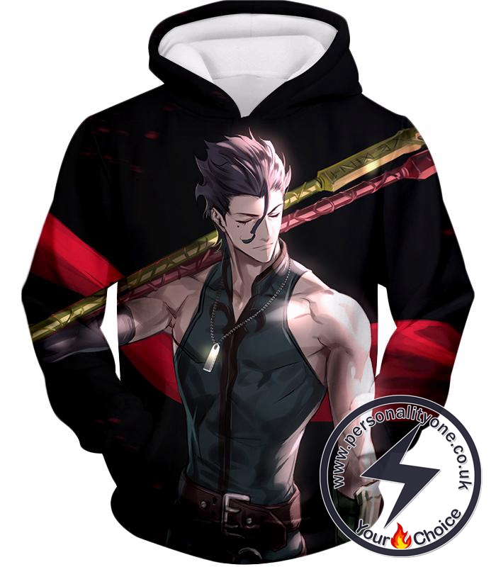 Fate Stay Night Handsome Lancer Diarmuid of the Love Spot Black Hoodie
