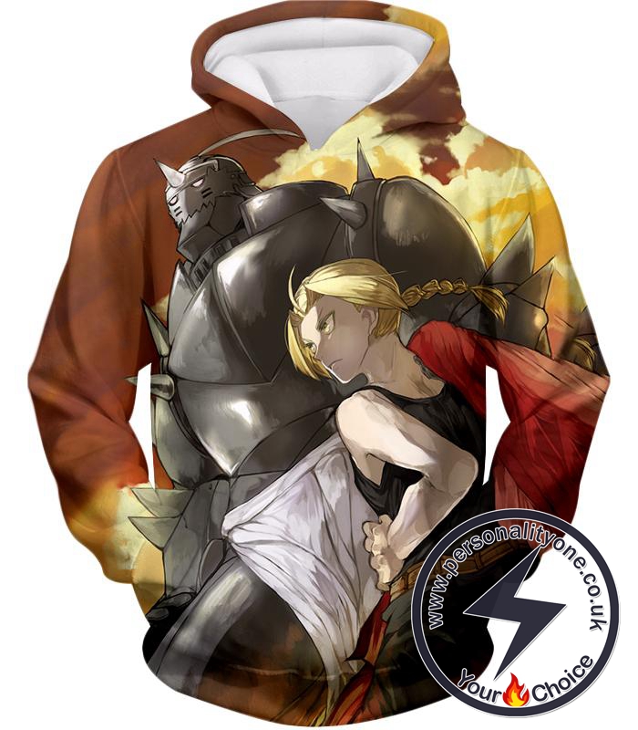 Fullmetal Alchemist Alchemist Brothers Alphonse x Edward Best Anime Action Hoodie