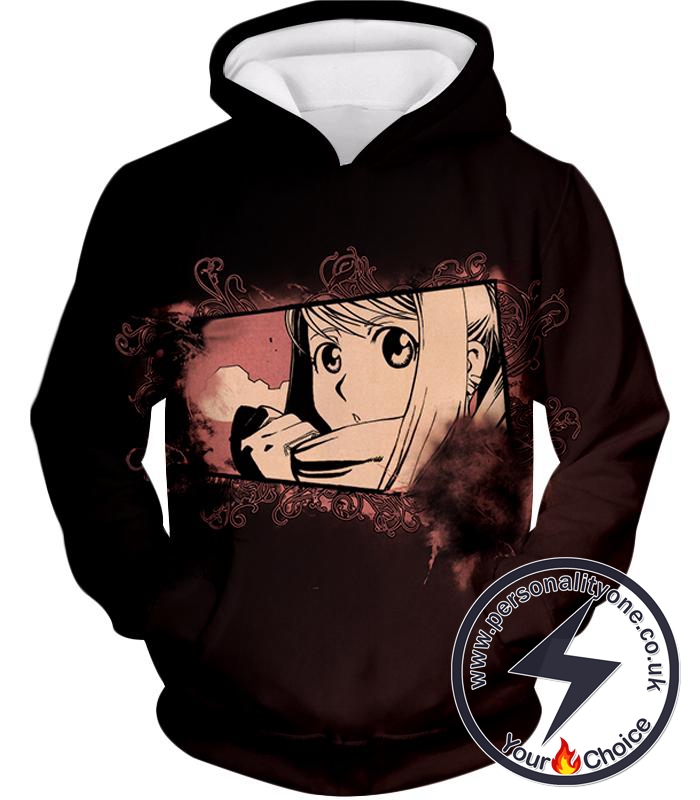 Fullmetal Alchemist Automail Geek Winry Rockbell Cool Promo Black Hoodie