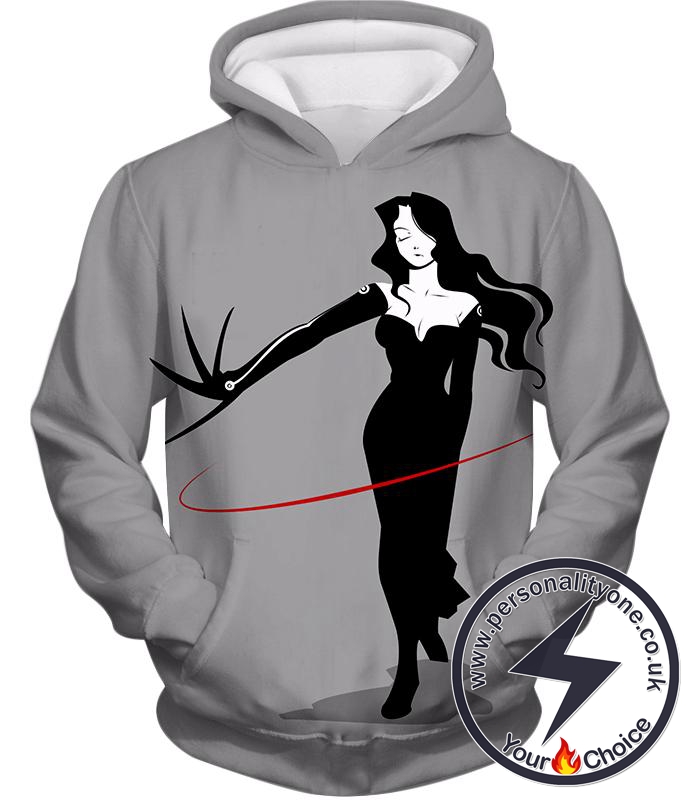 Fullmetal Alchemist Deadly Homunculi Lust Cool Fullmetal Alchemist Anime Grey Hoodie