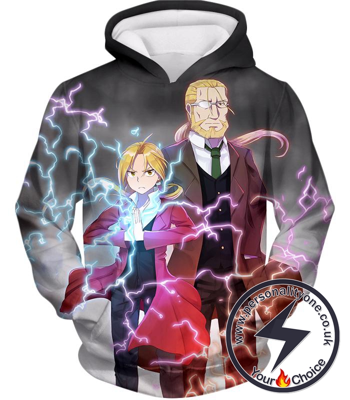 Fullmetal Alchemist Like Father Like Son Best Alchemists Edward x Hohenhiem Cool Promo Action Hoodie