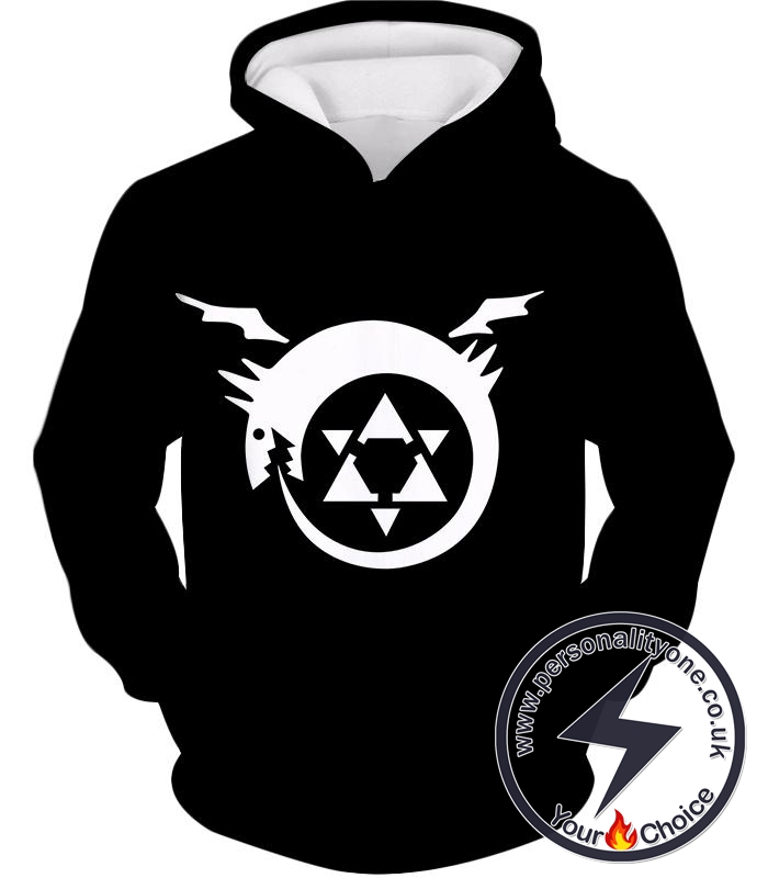 Fullmetal Alchemist Super Cool Fullmetal Alchemist Homunculi Symbol Awesome Black Hoodie