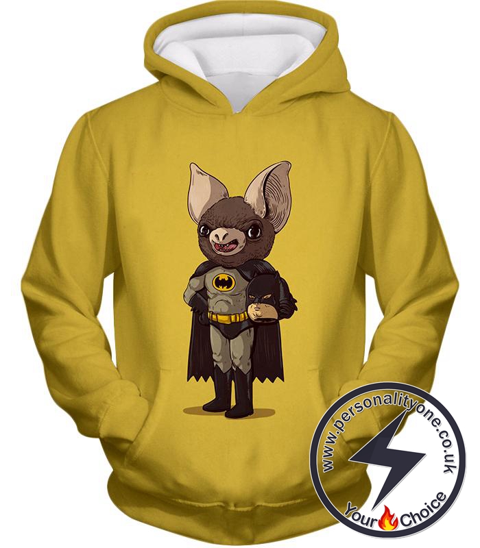 Funny Batman Promo Fan Art Yellow Hoodie