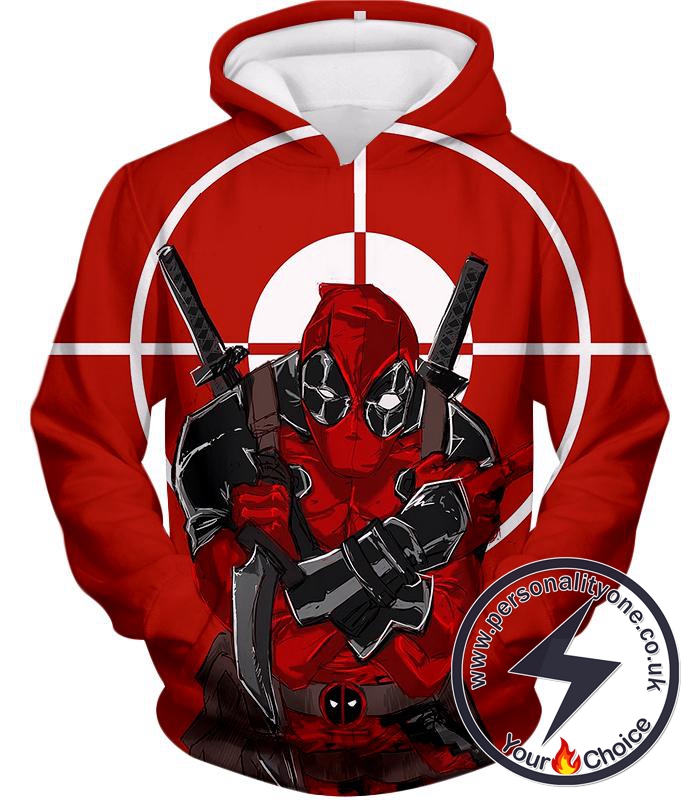 Highly Skilled Warrior Deadpool Red Target Hoodie