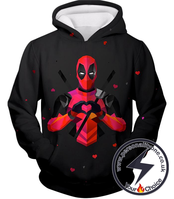 I Heart Deadpool Promo Cool Black Hoodie