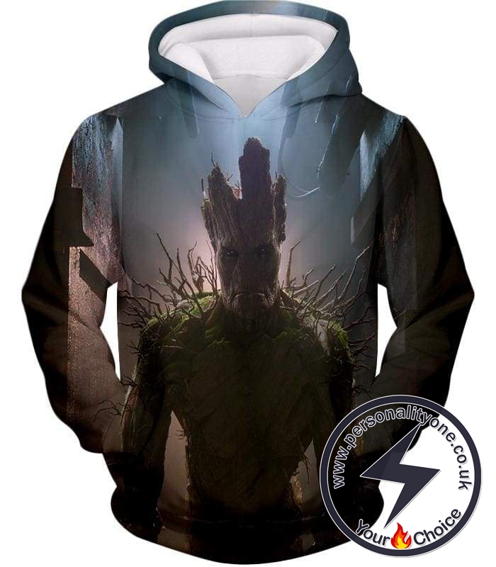Marvel Hero Adult Groot Cool Action Hoodie