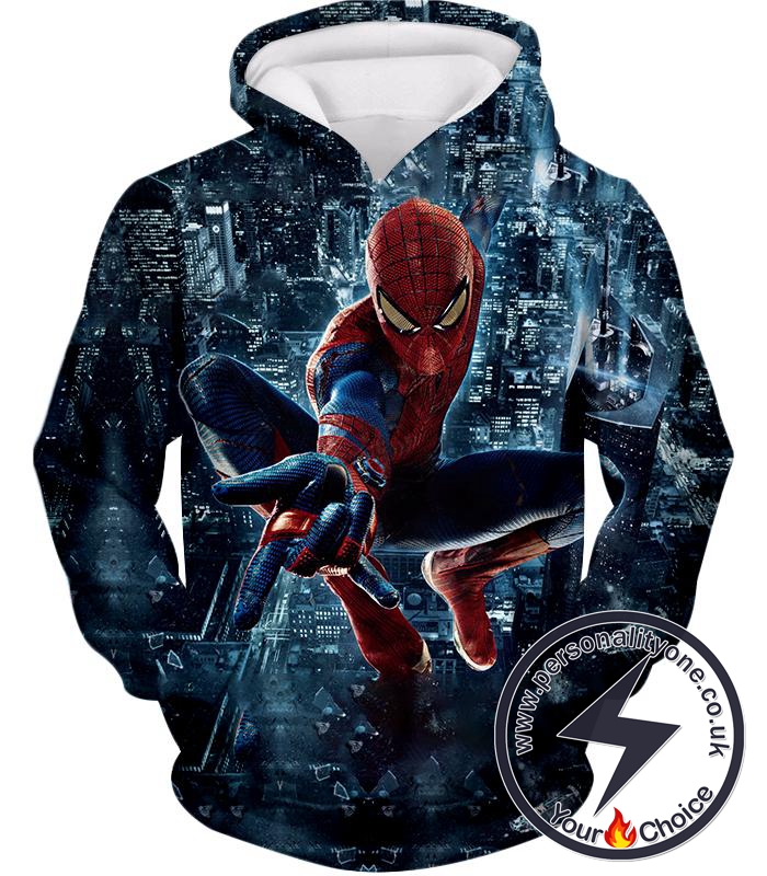 Marvel Hero Web Shooting Spiderman Awesome Action Hoodie