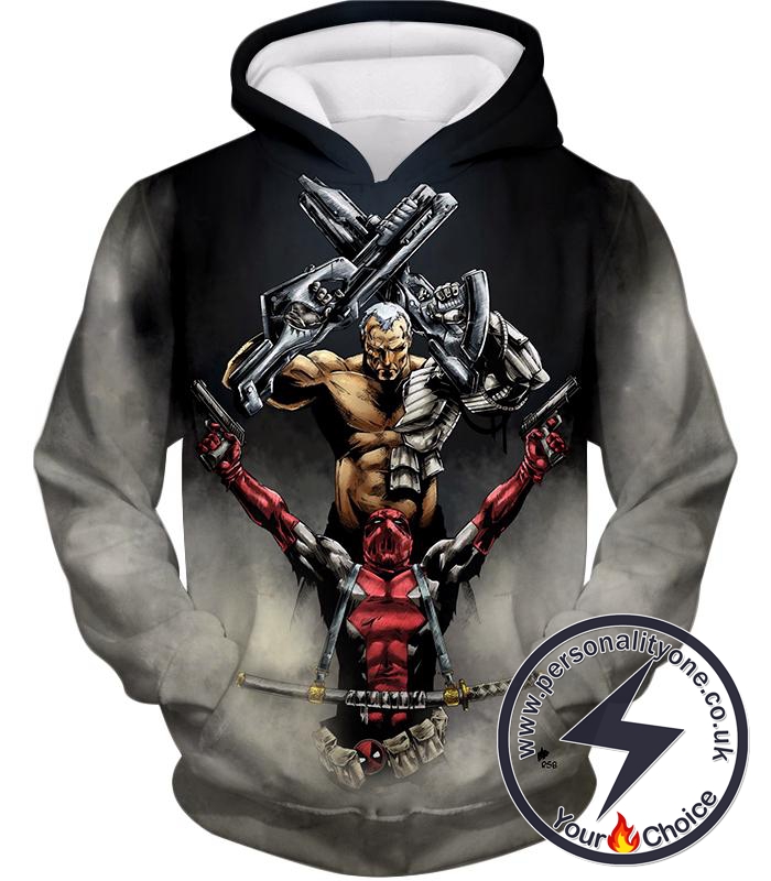 Marvel Mutants Deadpool Vs Cable Amazing Hoodie