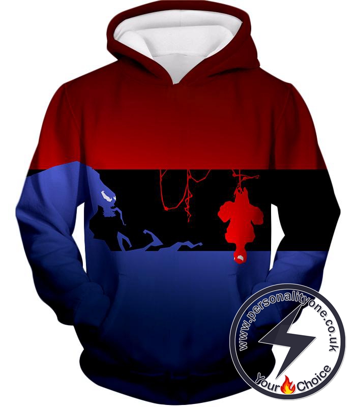 Marvels Spider-Man and Venom Animated Hoodie