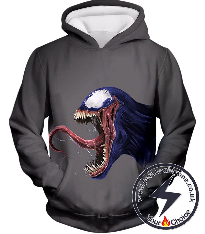 Marvels Venom Grey Animated Hoodie