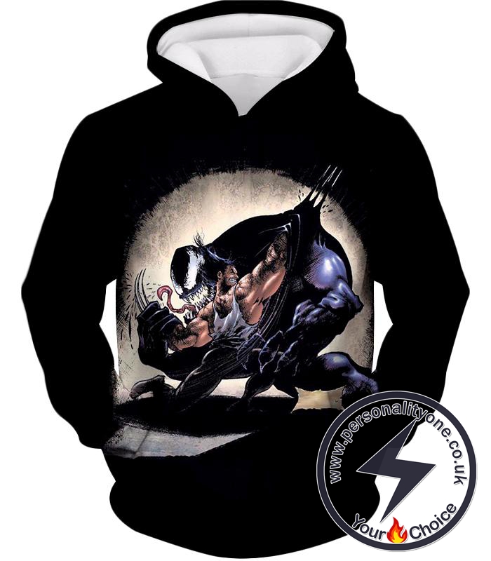 Marvels Wolverine Vs Venom Hoodie