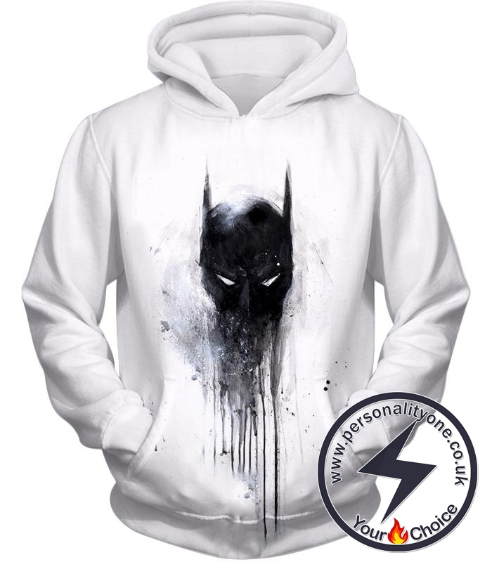 Masked Vigilante Batman Awesome Logo White Hoodie