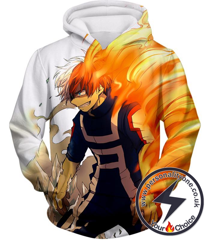 My Hero Academia Amazing Hero Shoto Todoroki Half Hot Half Cold Cool Action Hoodie