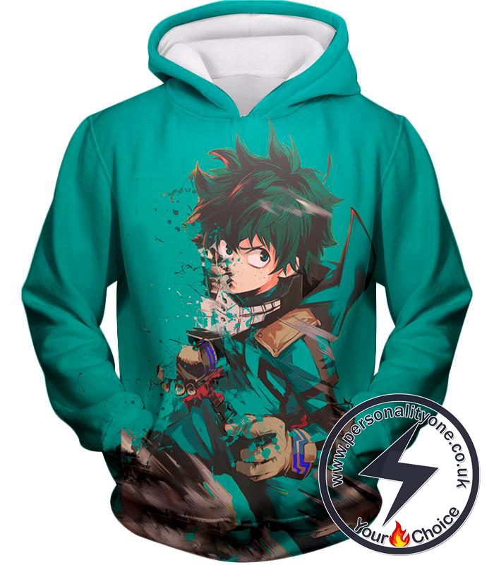 My Hero Academia Awesome Hero Izuki Midoriya Green Fan Hoodie