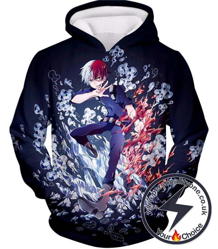 My Hero Academia Cool Shoto Todoroki Awesome Anime Promo Black Hoodie