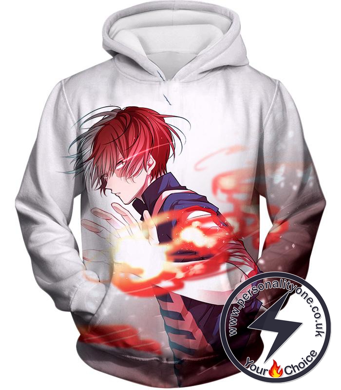 My Hero Academia Fire Ice Shoto Todoroki Fan Hoodie