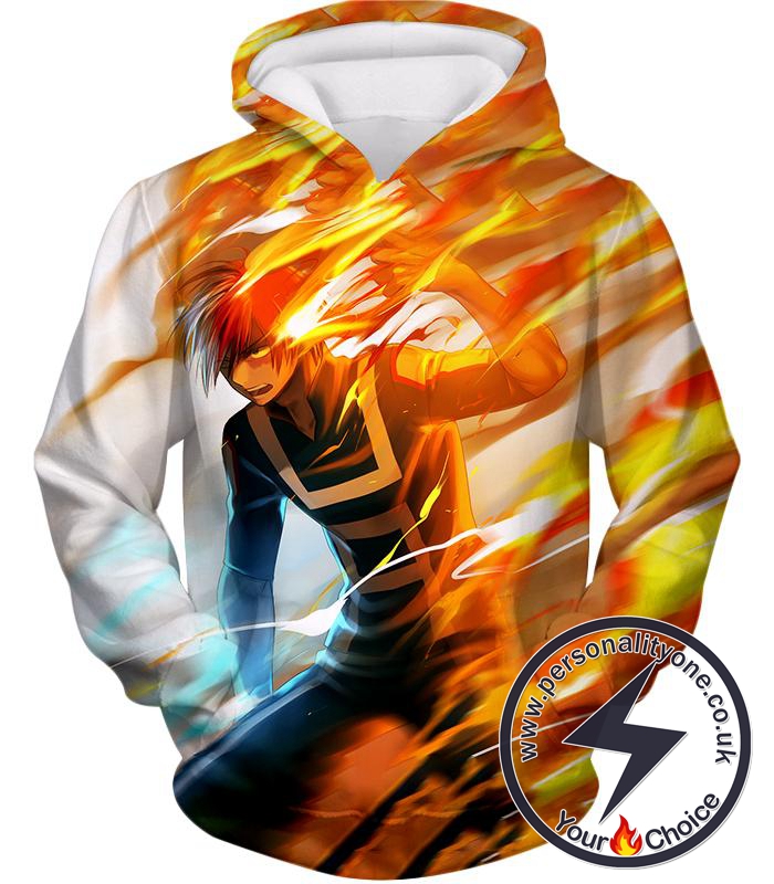 My Hero Academia Half-Cold Half-Hot Quirk Hero Shoto Todoroki Hoodie
