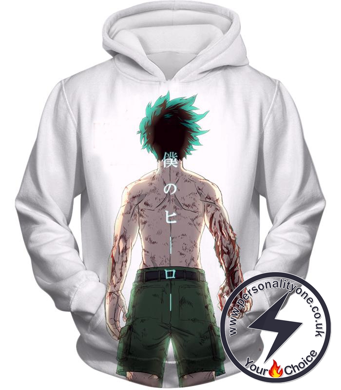 My Hero Academia Hero Enthusiast Izuki Midoriya White Promo Hoodie
