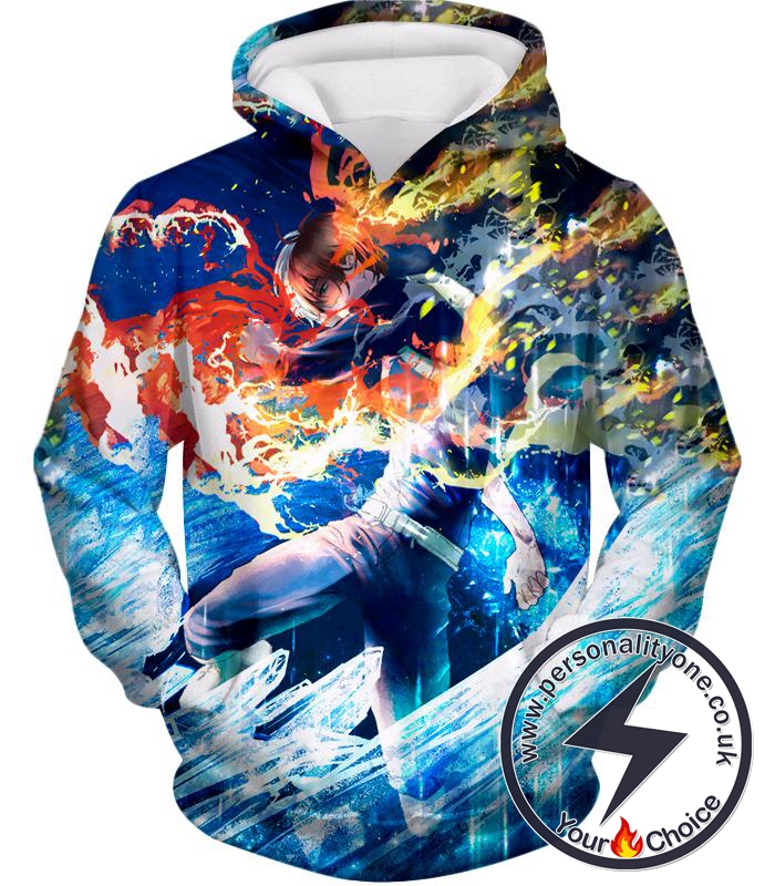 My Hero Academia Incredible Todoroki Shoto Battle Action Ultimate Anime Promo Hoodie