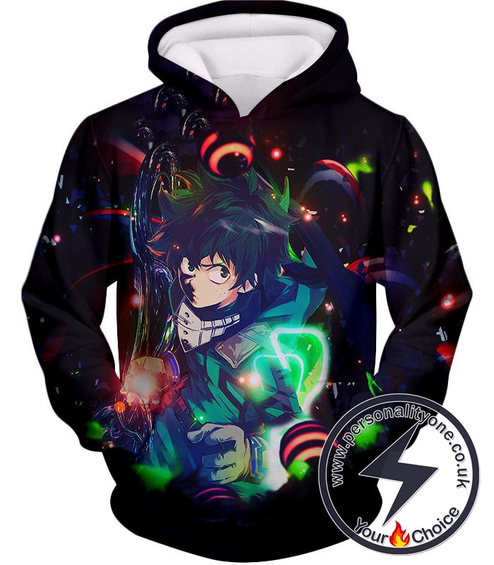 My Hero Academia Powerful Izuki Midoriya Fan Black Hoodie