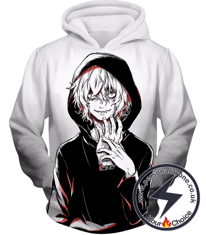 My Hero Academia Super Crazy League of Villains Leader Shigaraki Tomura Cool Promo White Hoodie