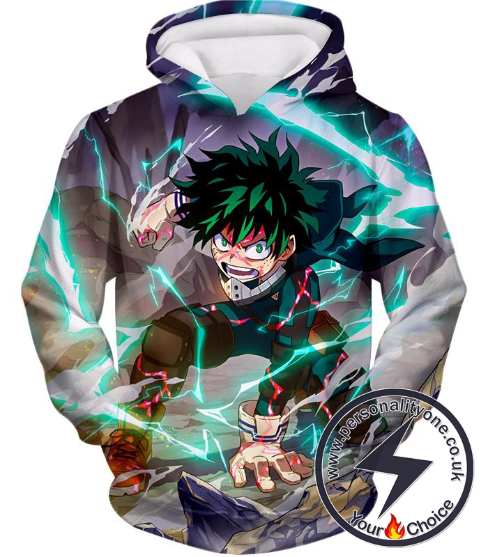 My Hero Academia Ultimate Hero Izuki Midoriya aka Deku Super Cool Action Anime Hoodie