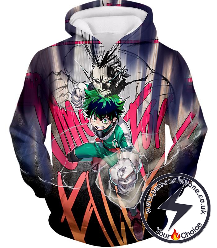 My Hero Academia Ultimate Teacher Student Bond Izuki X All Might Cool Graphic Hoodie