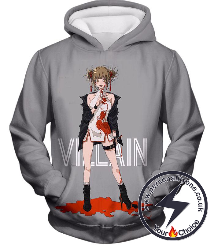My Hero Academia Villain Vangaurd Action Squad Himiko Toga Grey Hoodie