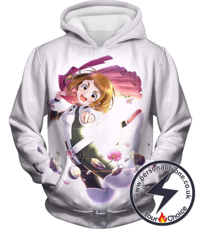 My Hero Academia Zero Gravity Ochaco Uraraka Fan White Hoodie