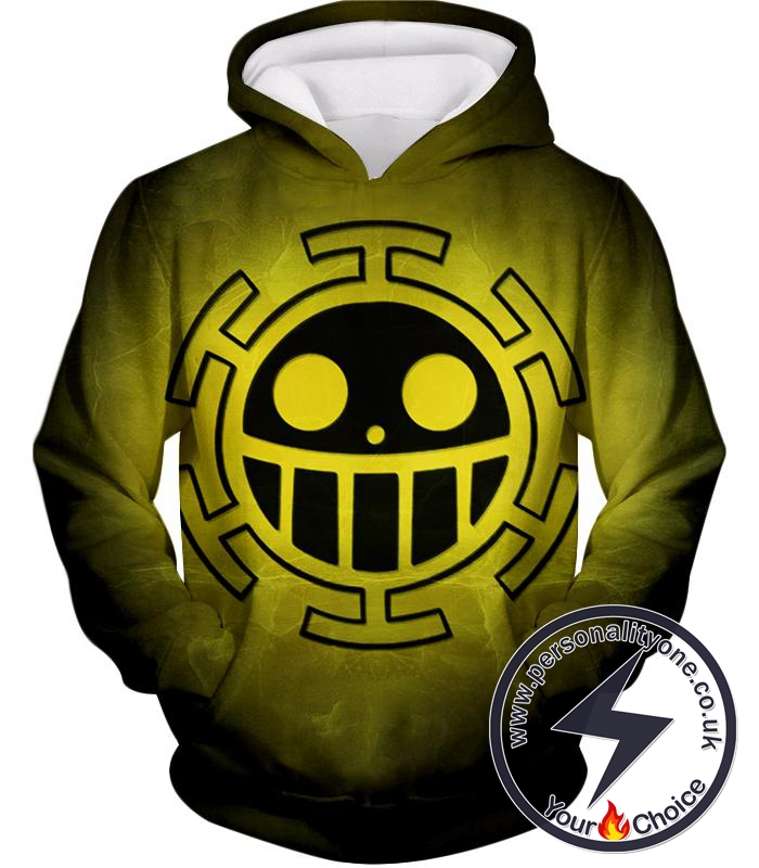 One Piece Amazing Pirate Crew Heart Pirates Cool Flag Logo Hoodie