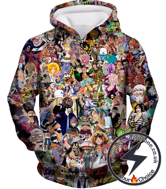 One Piece Awesome Anime One Piece All in One Characters Hoodie