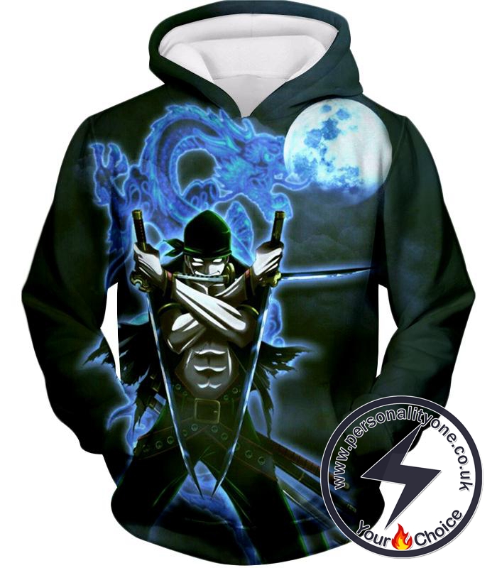 One Piece Best Swordsman Roronoa Zoro Awesome Action Hoodie