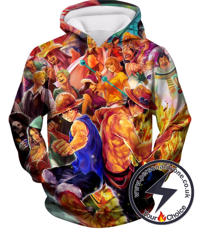 One Piece Cool One Piece All Favourite Characters Awesome Hoodie
