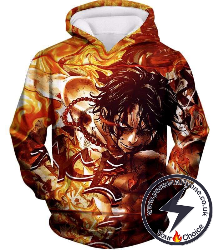 One Piece Cool Pirate Portgas D Ace Aka Fire Fist Ace Action Hoodie