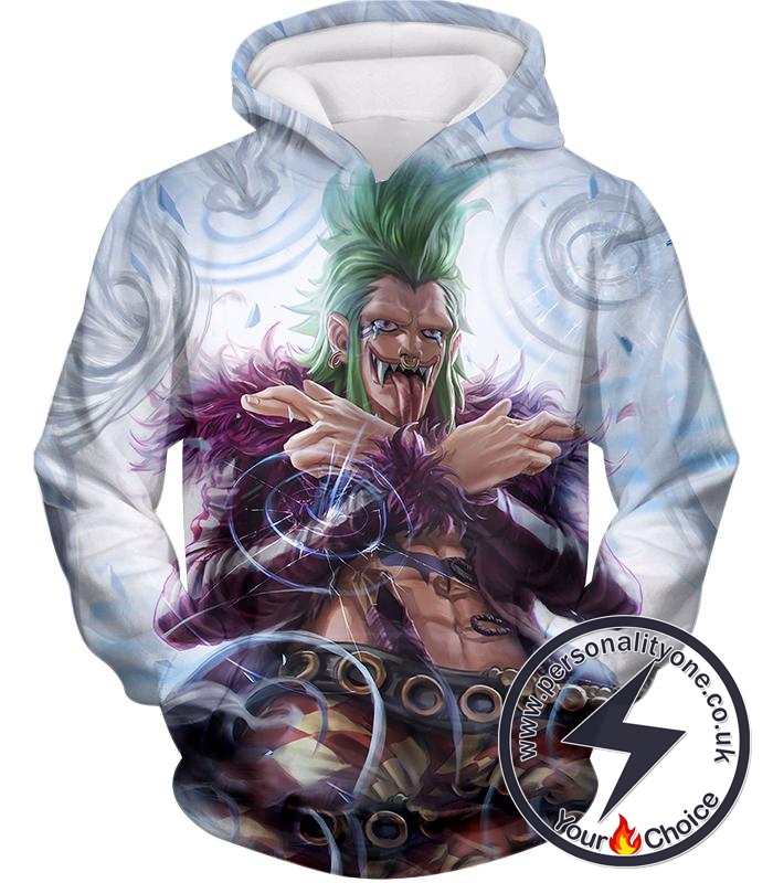 One Piece Cool Super Rookie Bartolomeo Barrier Devil Fruit Action Hoodie