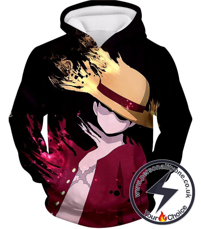 One Piece Super Cool Pirate Captain Straw Hat Luffy Cool Black Hoodie