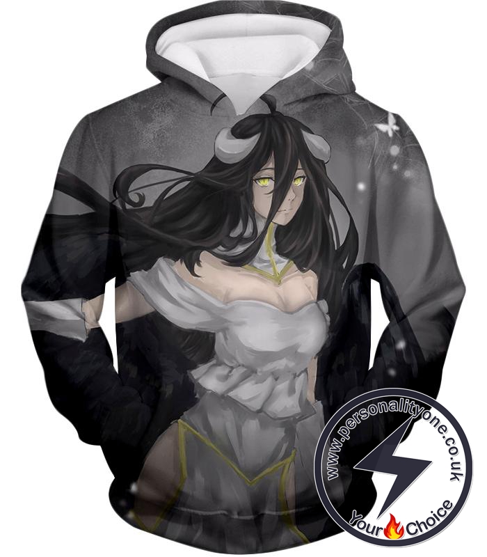 Overlord Beautiful Succubus The Pure White Devil Albedo Awesome Anime Hoodie