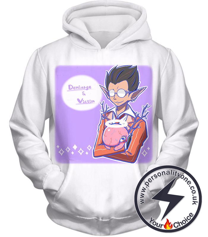 Overlord Cute Demiurge Fan Art Animation Cool Anime Promo White Hoodie