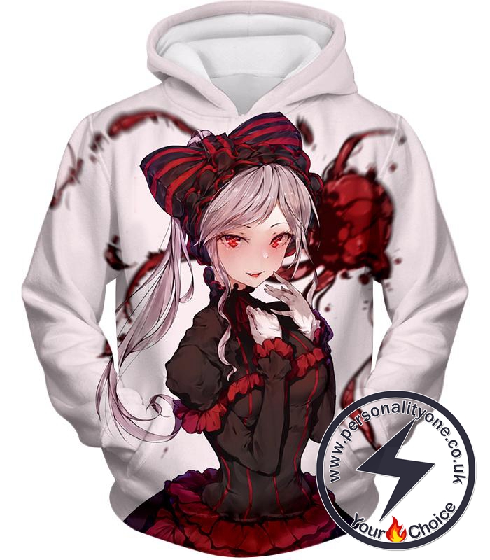 Overlord Cute Vampire Shalltear Bloodfallen Awesome Anime White Hoodie