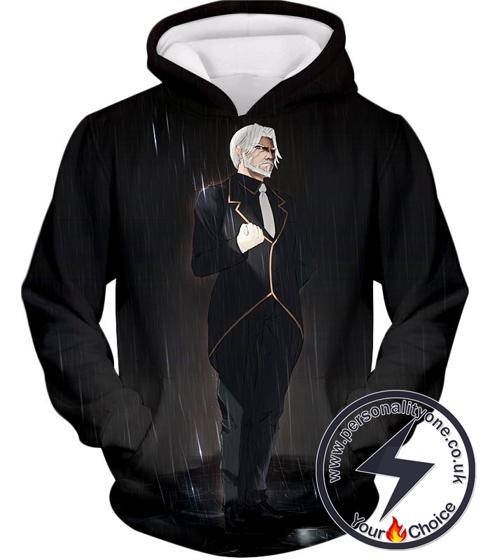 Overlord Highly Powerful Iron Butler Sebas Tian Cool Anime Promo Black Hoodie