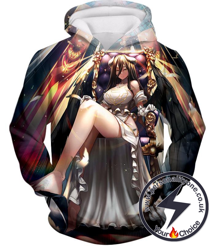 Overlord Highly Skilled Albedo Cool Guardian Overseer Awesome Graphic Promo Hoodie