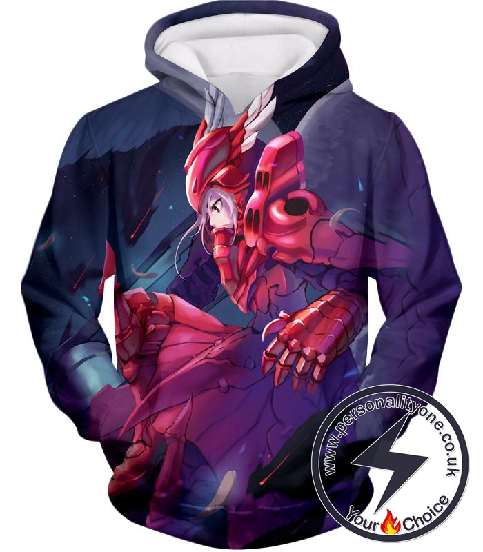 Overlord True Vampire Shalltear Bloodfallen Awesome Red Armor Anime Action Hoodie