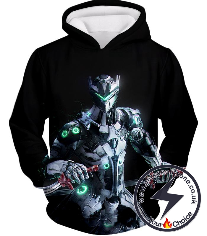 Overwatch Attack Agent Cyborg Genji Hoodie