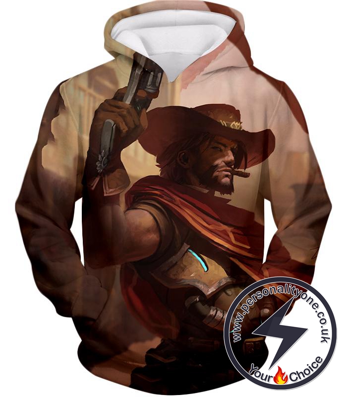 Overwatch Awesome Bounty Hunter Jesse McCree Cool Action Hoodie