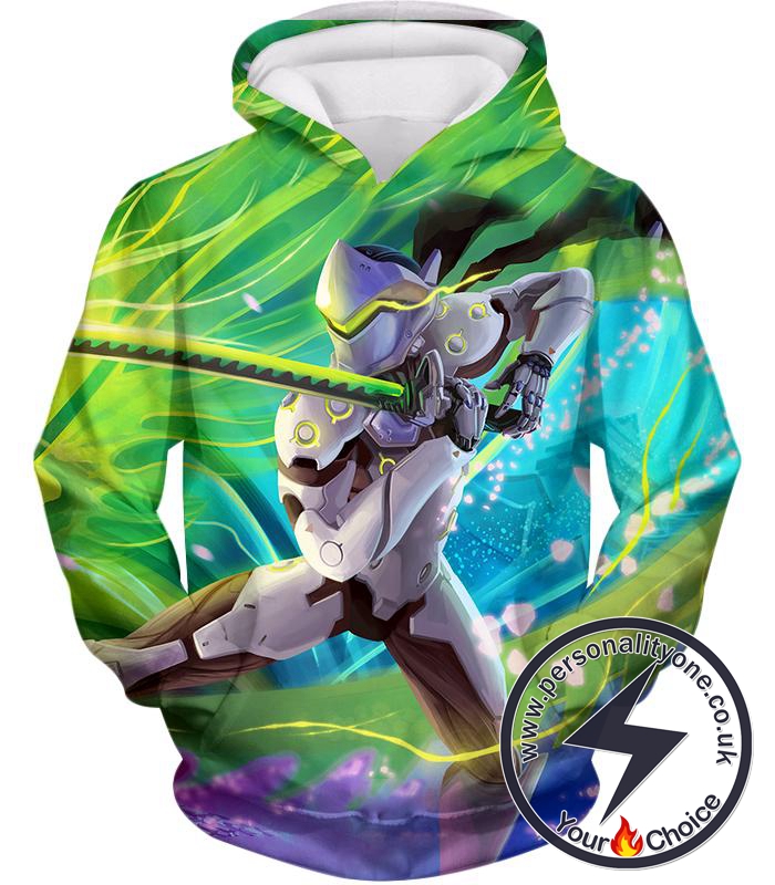 Overwatch Cyborg Ninja Fighter Genji Hoodie