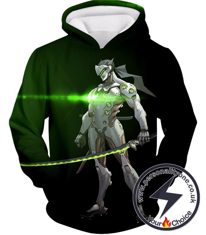 Overwatch Favourite Overwatch Hero Cyborg Samurai Genji Cool Black Hoodie