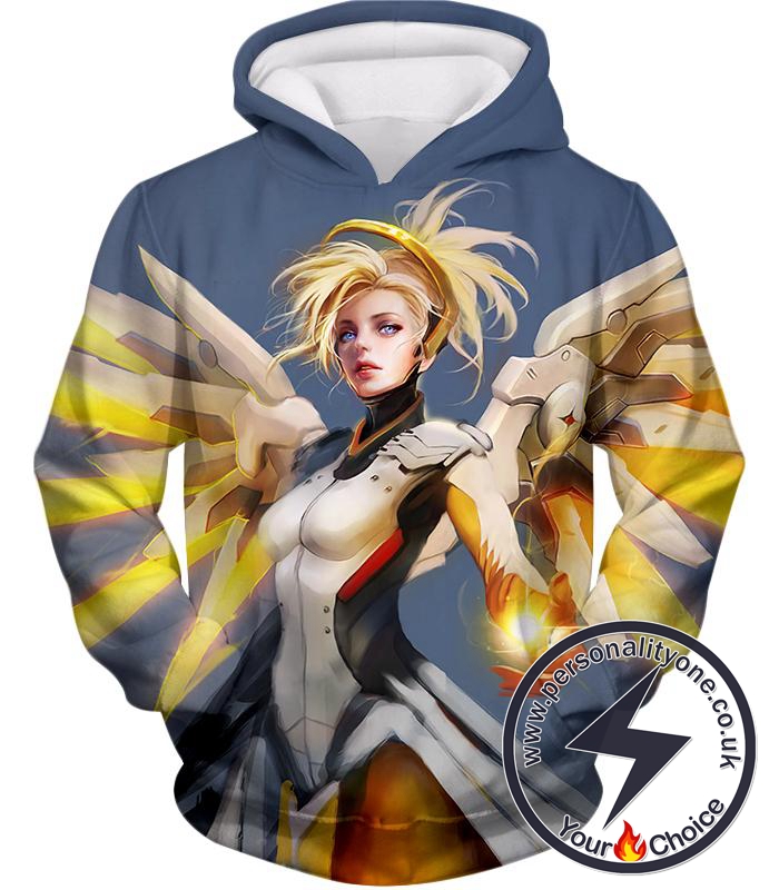 Overwatch Team Healer Flying Mercy Hoodie