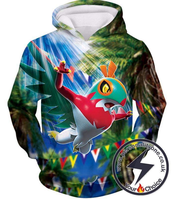 Pokemon Amazing Bipedal Bird Like Pokemon Hawlucha Cool Action Hoodie
