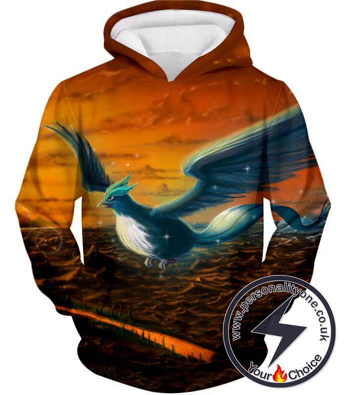 Pokemon Amazing Mystic Flying Ice Pokemon Articuno Beautiful Hoodie